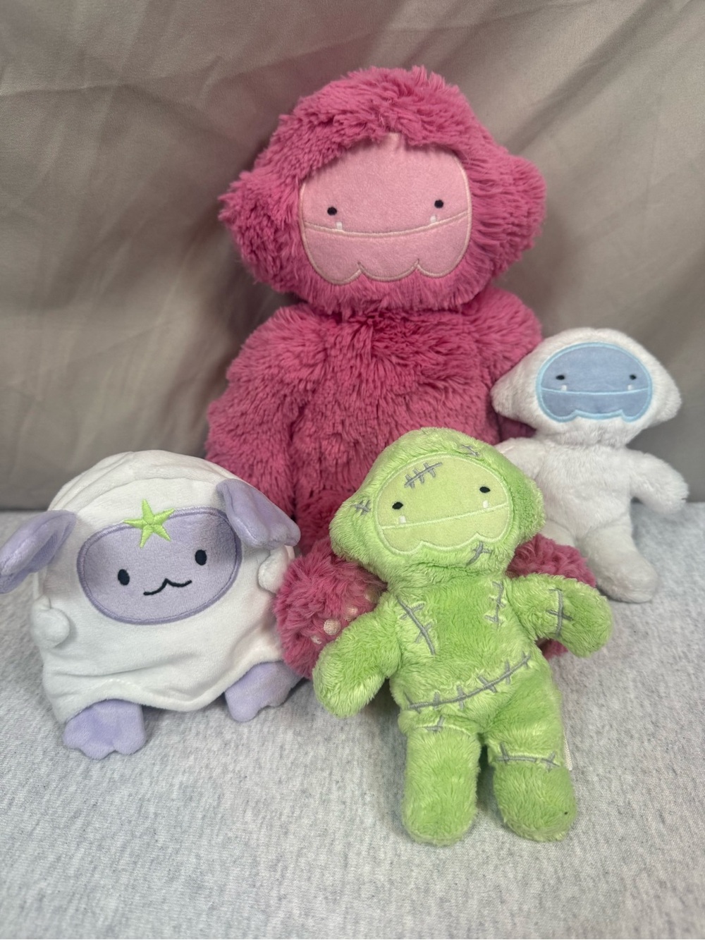 Slumberkins Plush Toy Collection 4-Piece Set Large/Mini Bigfoot, Vlad, and Frank